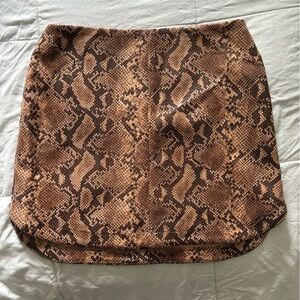 NWT Boutique Mini Snakeskin Print Skirt